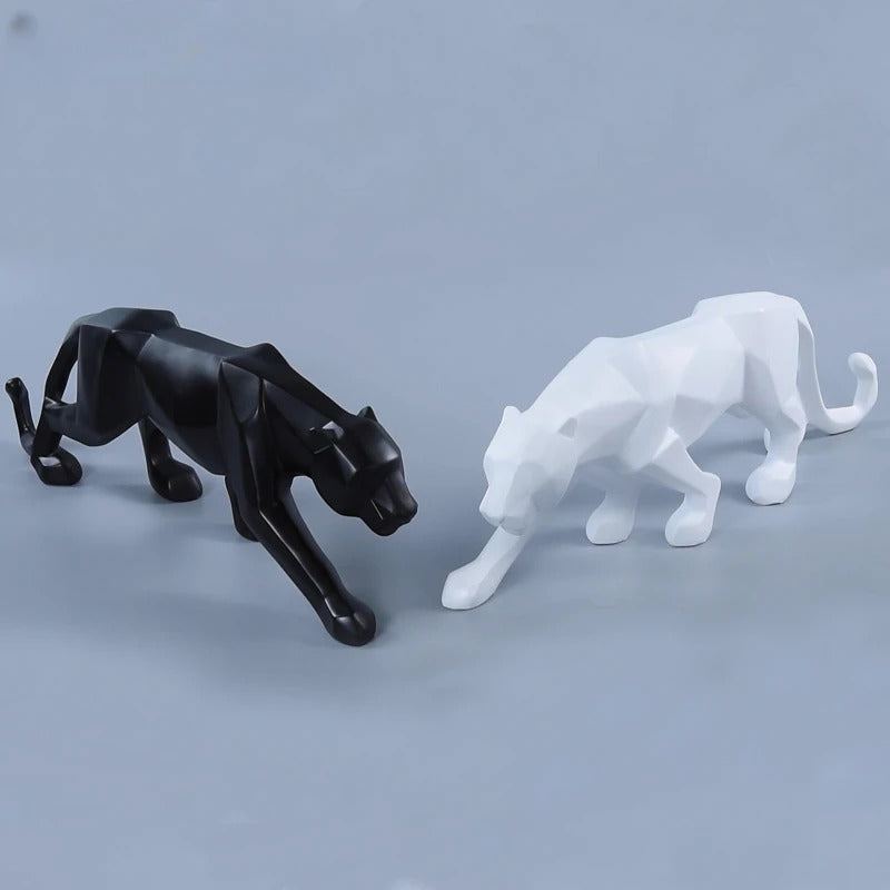 Geometric Panther Statue