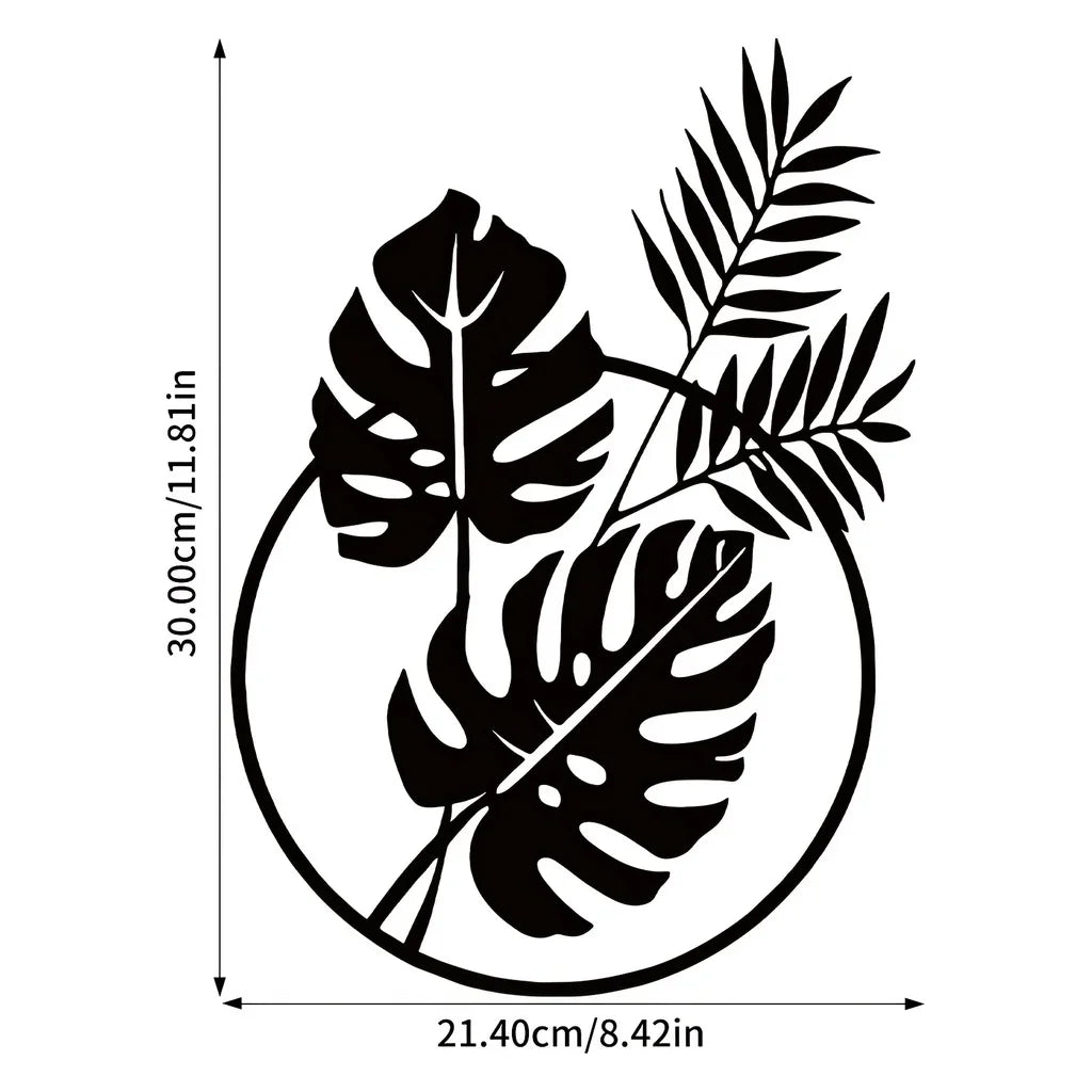 Palm Leaf Metal Wall Art