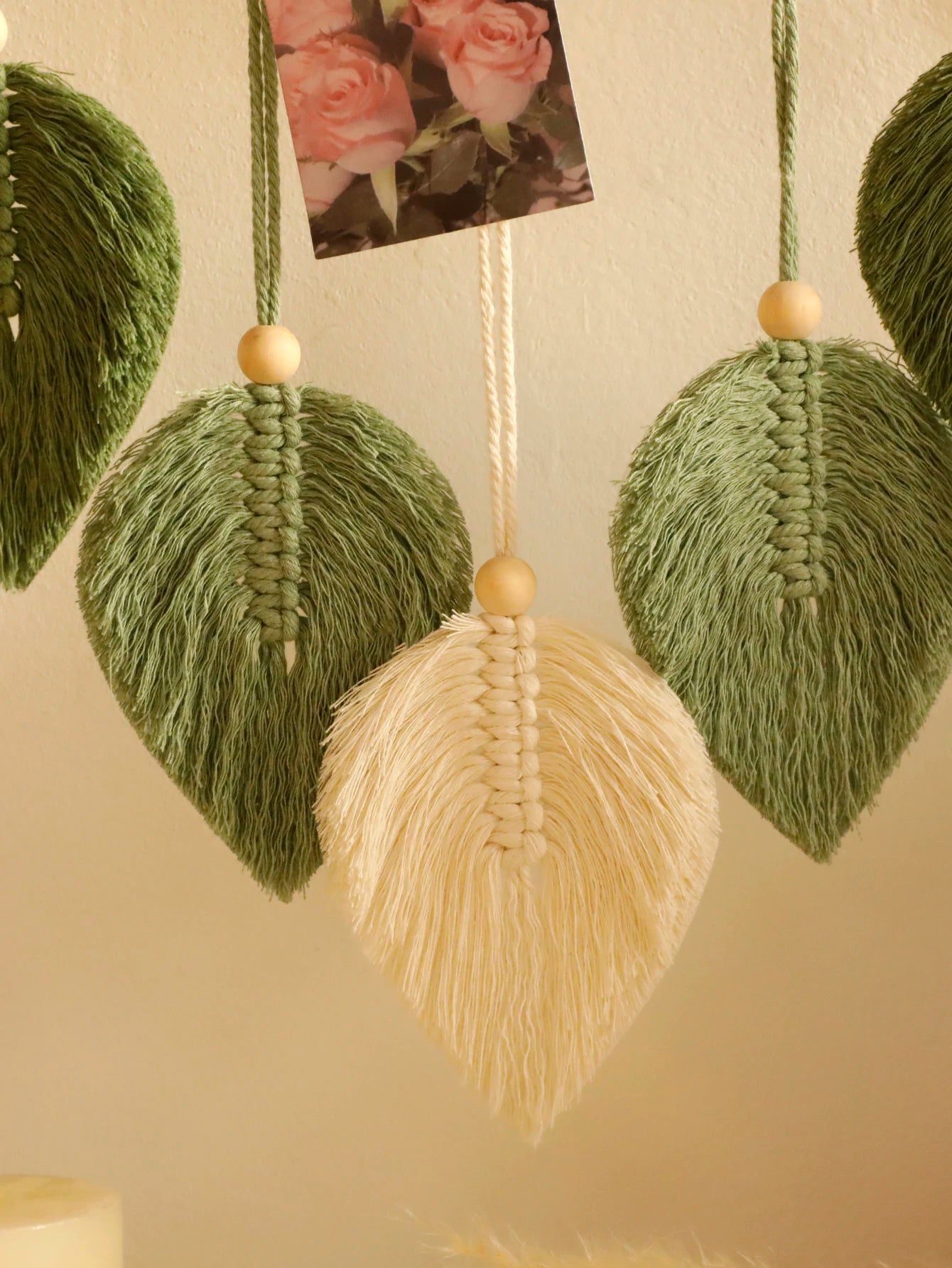 Boho Macrame Floating Shelf – Handwoven Wall Hanging