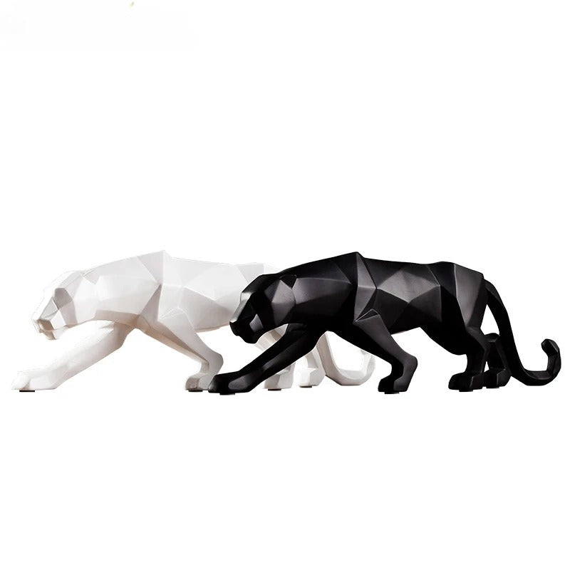 Geometric Panther Statue