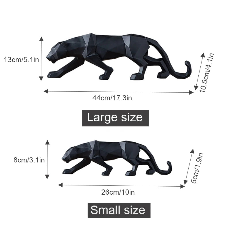 Geometric Panther Statue