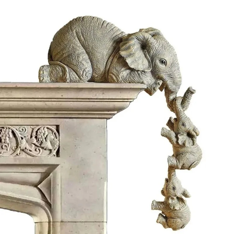 Playful Elephant Hanging Set (Shelf Decor)- 3 PCS