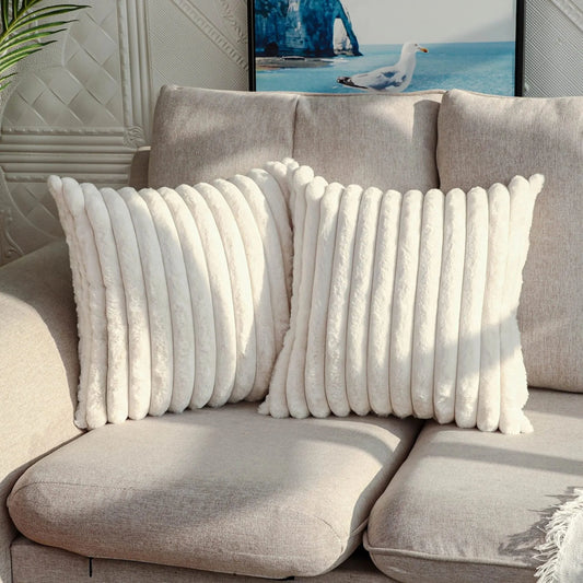 Stripe Corduroy Pillow Cover - 1 Pc