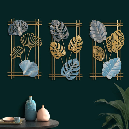 Ginkgo Palm Maple Leaves Wall Hanging