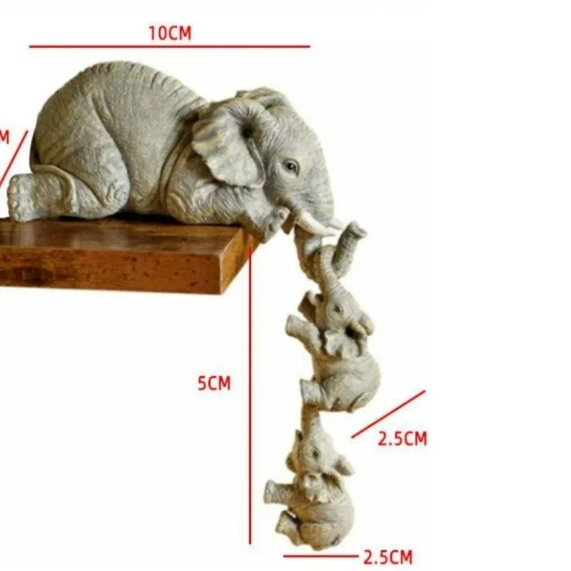 Playful Elephant Hanging Set (Shelf Decor)- 3 PCS