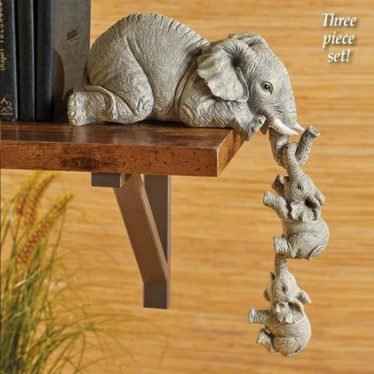 Playful Elephant Hanging Set (Shelf Decor)- 3 PCS
